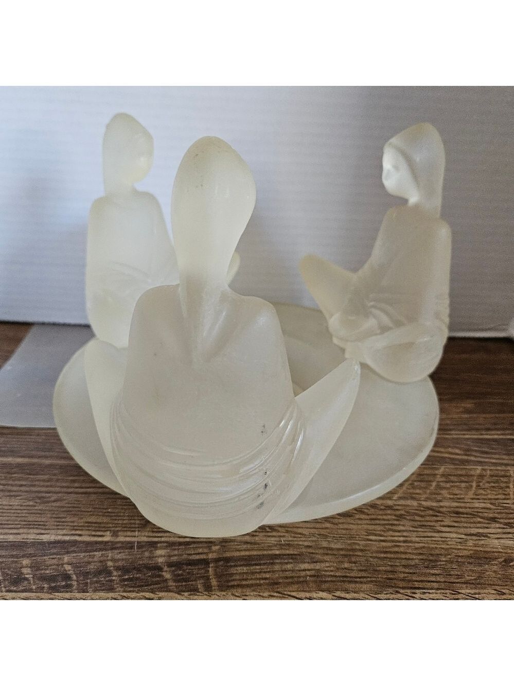 Vintage Frans Koppers Imports Lucite "Circle of Friends" Candle/Tealight Holder